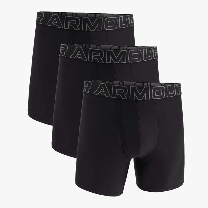 Under Armour Mens Tech 6" Print Solid Boxer Brief Print Solid 001 Black | Under Armour