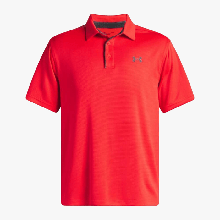 Under Armour Mens Tech Short Sleeve Golfer 714 Racer Red | Under Armour