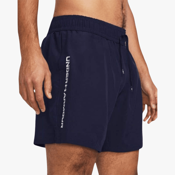 Under Armour Mens Woven Wordmark Shorts 410 Navy | Under Armour