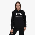 Under Armour Womens Rival Fleece Big Logo Hoodie 001 Black Under Armour