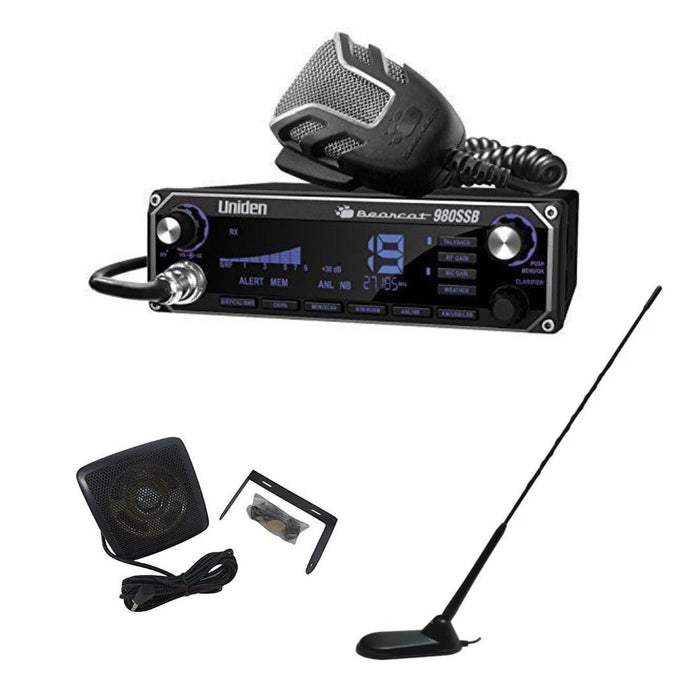 Uniden BC - 980 AM/SSB Bearcat Single Sideband CB Radio, Virginia CB Antenna, 3 inch External Speaker Combo - CB Radio Supply