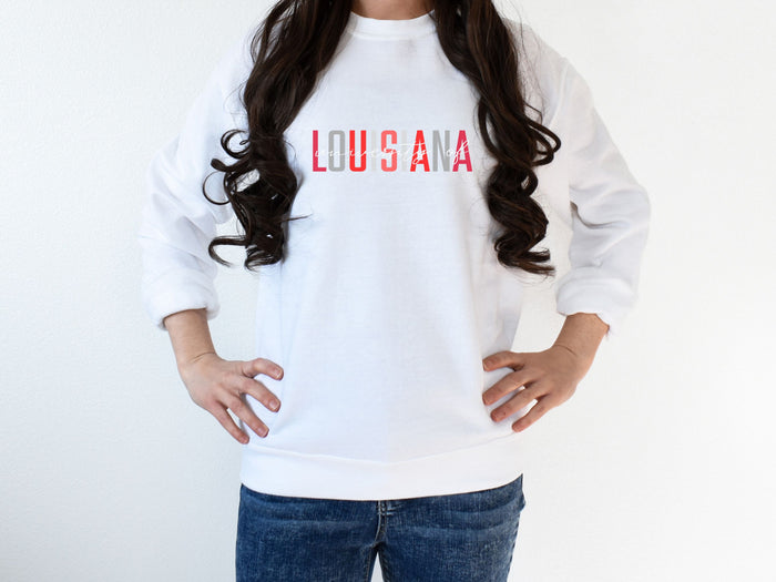 NolaCajun University of Louisiana Sweatshirt Back View Geaux Cajuns Lafayette Louisiana