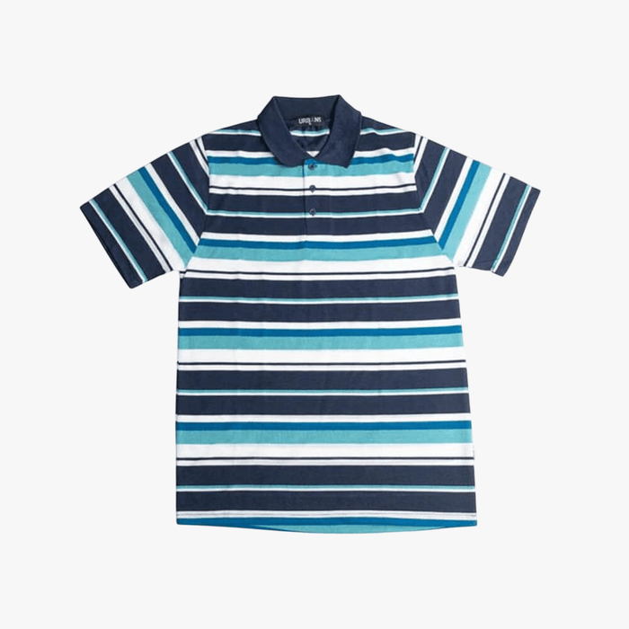 Urban Life Mens Golfer Blue Navy Stripe | Urban