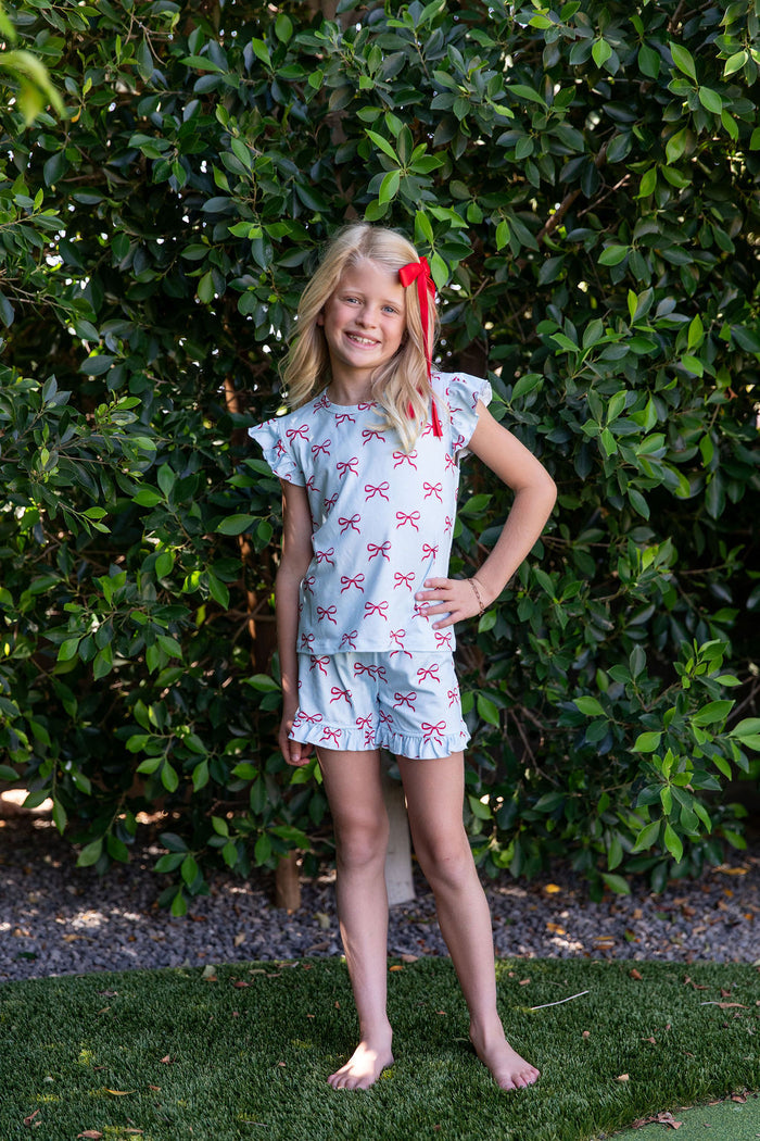 USA BOWS | RUFFLE SHORT SET