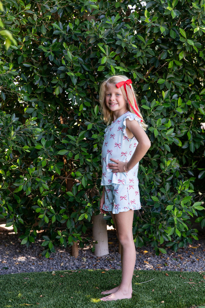 USA BOWS | RUFFLE SHORT SET