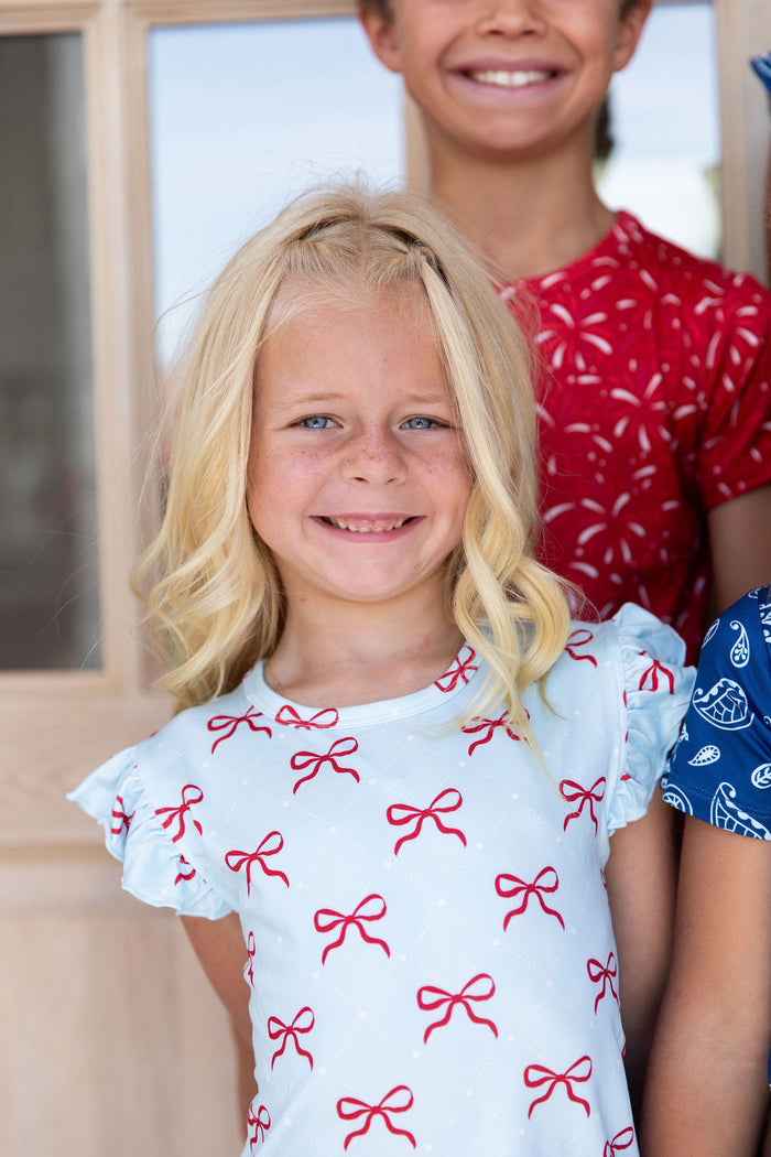 USA BOWS | RUFFLE SHORT SET