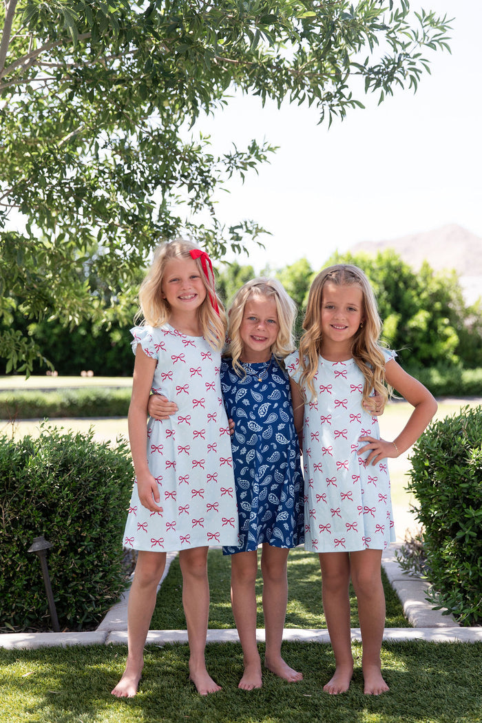 USA BOWS | RUFFLE SLEEVE DRESS
