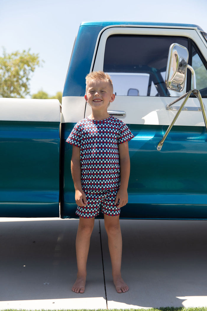 USA MINI CHECKER | SHORT SET