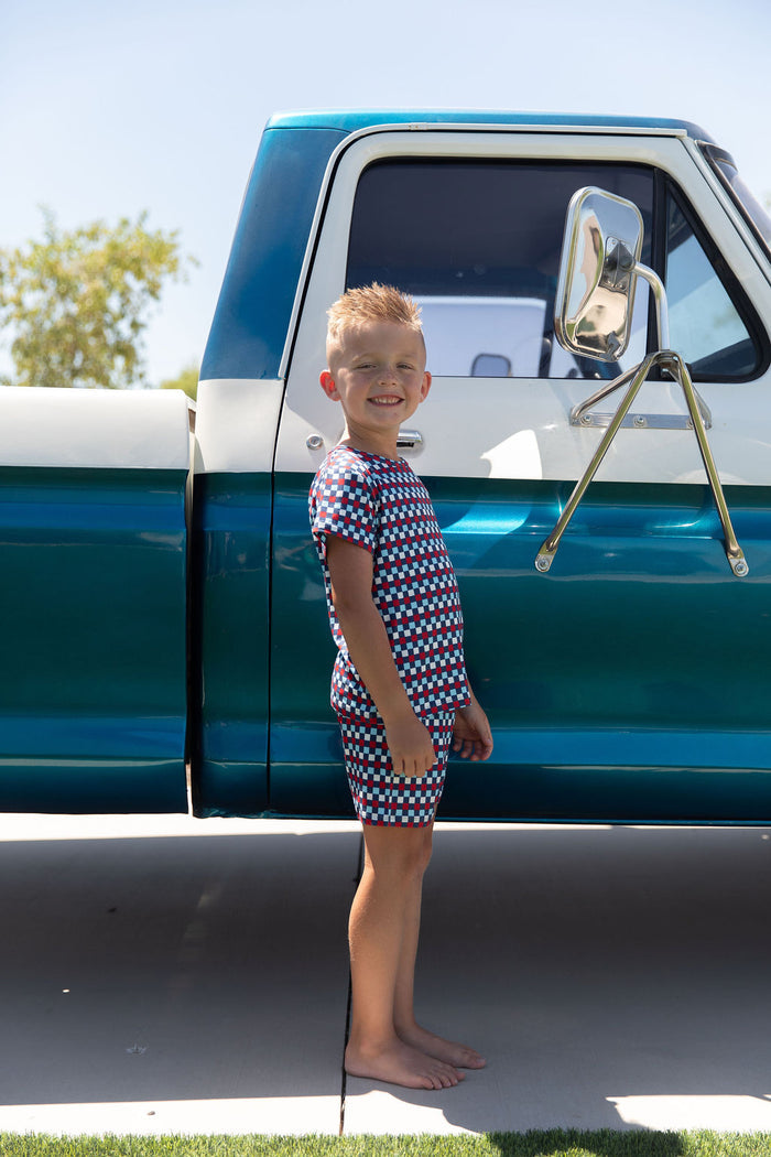 USA MINI CHECKER | SHORT SET