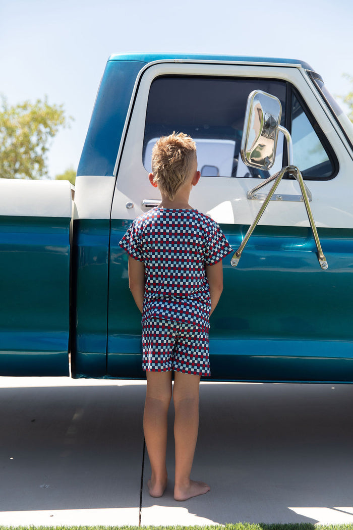 USA MINI CHECKER | SHORT SET