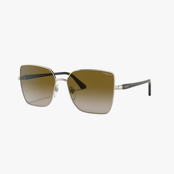 Vogue Ladies Pale Gold Sunglass Brown Gradient Lens | Vogue