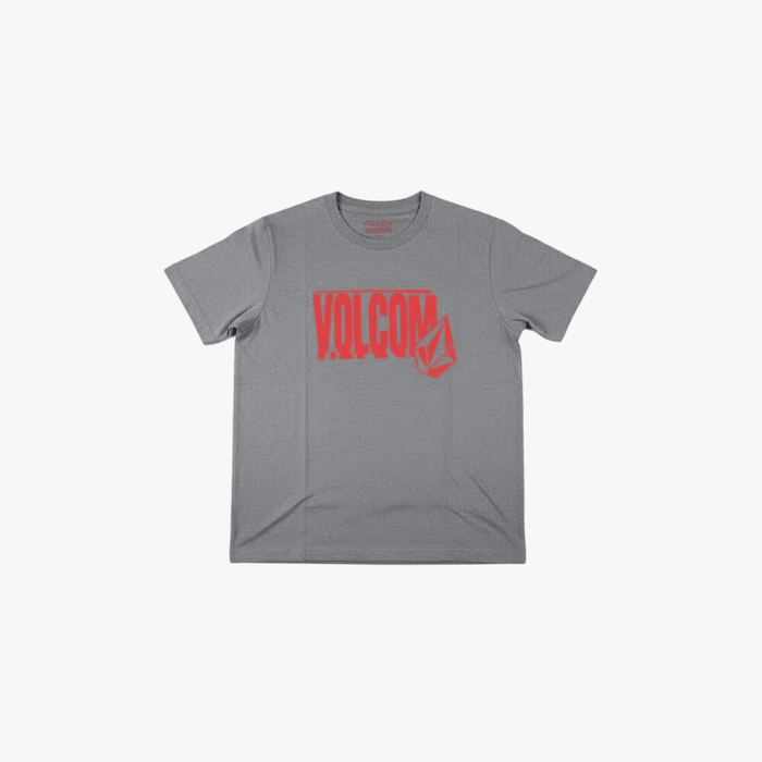 Volcom Boys Word Stone Tee Heather Graphite | Volcom