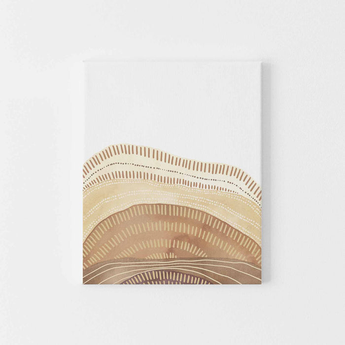 Warm Sunrise Orange and Yellow Mid Century Wall Art Print or Canvas - Jetty Home