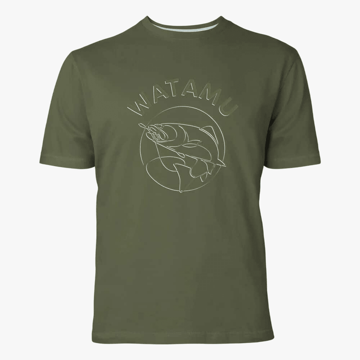 Watamu Mens Hooked Short Sleeve Tee Olive | Watamu