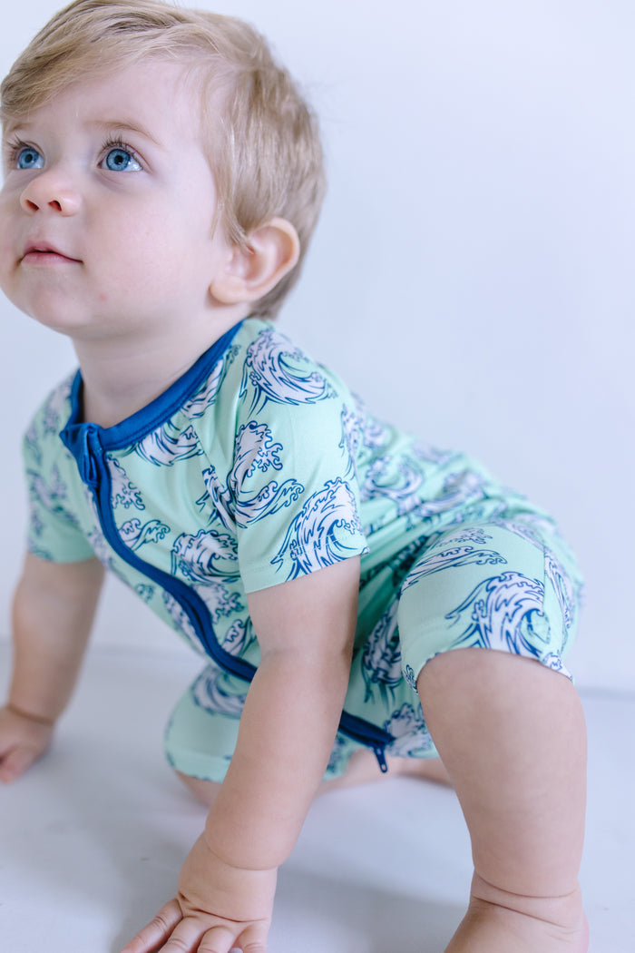 WAVES | SHORT ZIPPER ONE PIECE