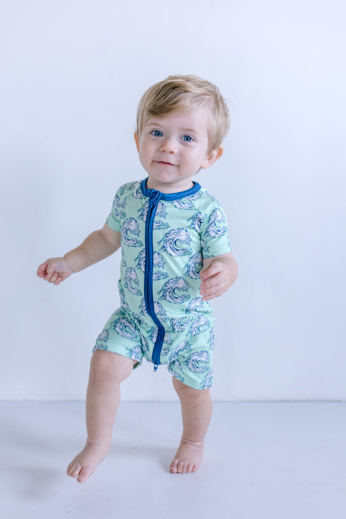WAVES | SHORT ZIPPER ONE PIECE