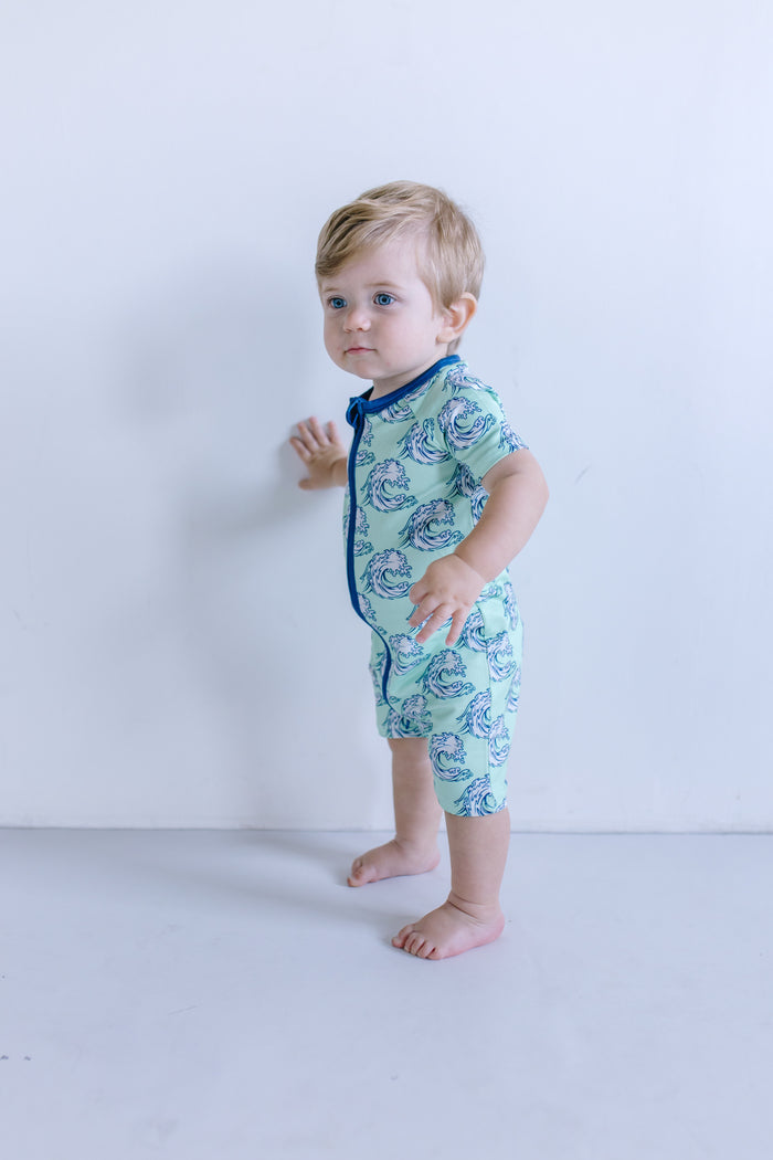 WAVES | SHORT ZIPPER ONE PIECE