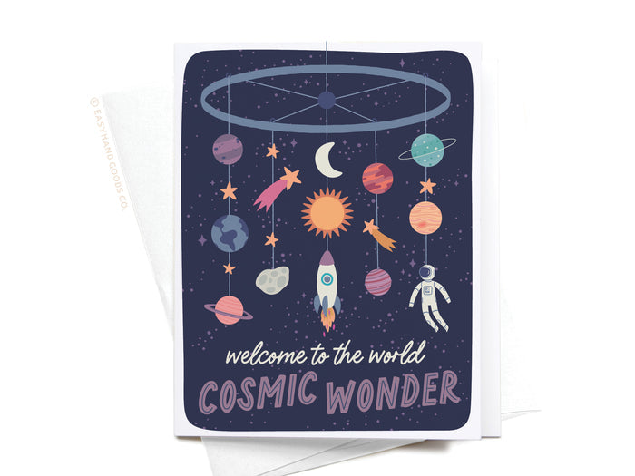 Welcome to the World Cosmic Wonder Greeting Card - Onderkast Studio