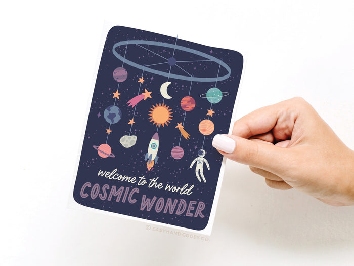 Welcome to the World Cosmic Wonder Greeting Card - Onderkast Studio