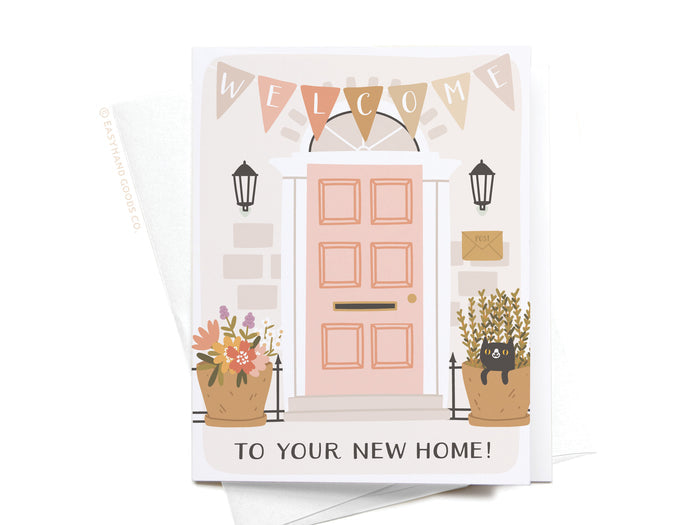 Welcome to Your New Home Door Greeting Card