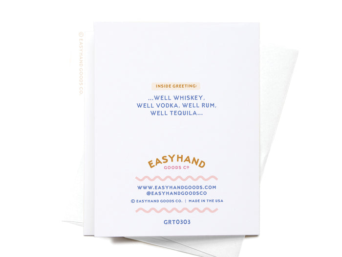 Well Wishes for Your Birthday Bar Shelves Greeting Card