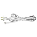 White Lamp Cords with Plugs, 8 Foot SPT2 - paxton hardware ltd