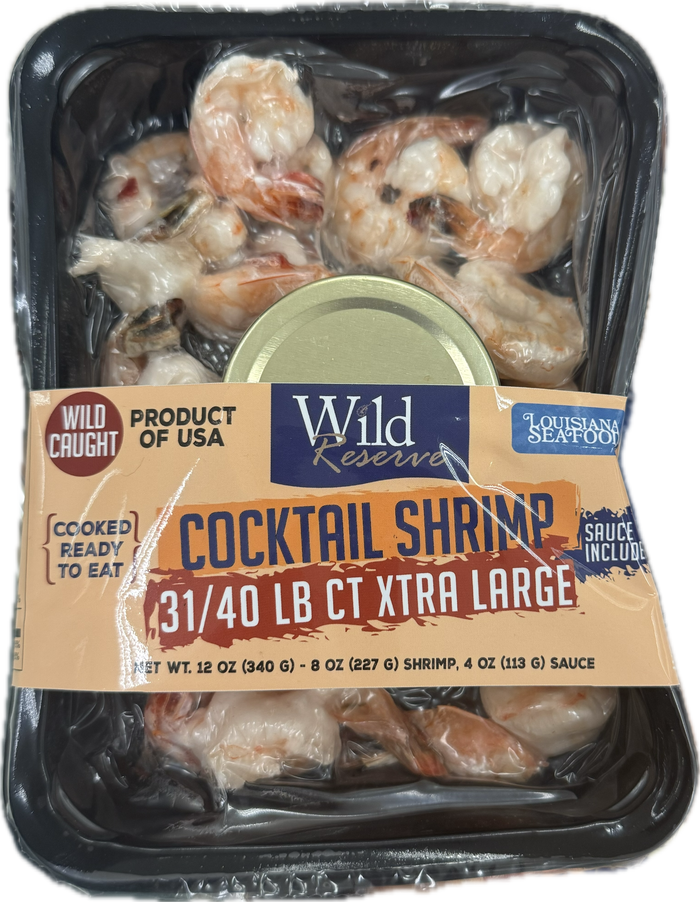 NolaCajun Wild Reserve Cocktail Shrimp with Cocktail Sauce Louisiana Seafood