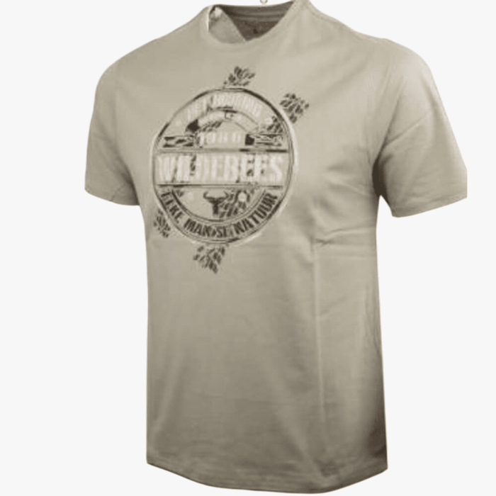 Wildebees Mens Adventure Stamp Short Sleeve Tee Laurel Green | Wildebees