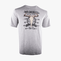 Wildebees Mens Barbed Skull Short Sleeve Tee Puff Grey Mel | Wildebees