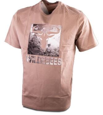 Wildebees Mens Rock Punchout Logo Short Sleeve Tee Desert Sand | Wildebees
