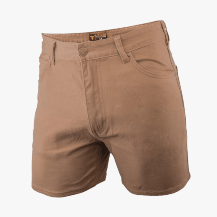 Wildebees Mens Stretch Performance Shorts Khaki Wildebees