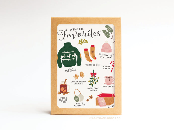 Winter Favorites Folded Greeting Note Set