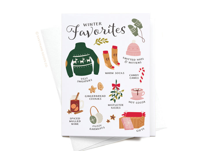 Winter Favorites Folded Greeting Note Set