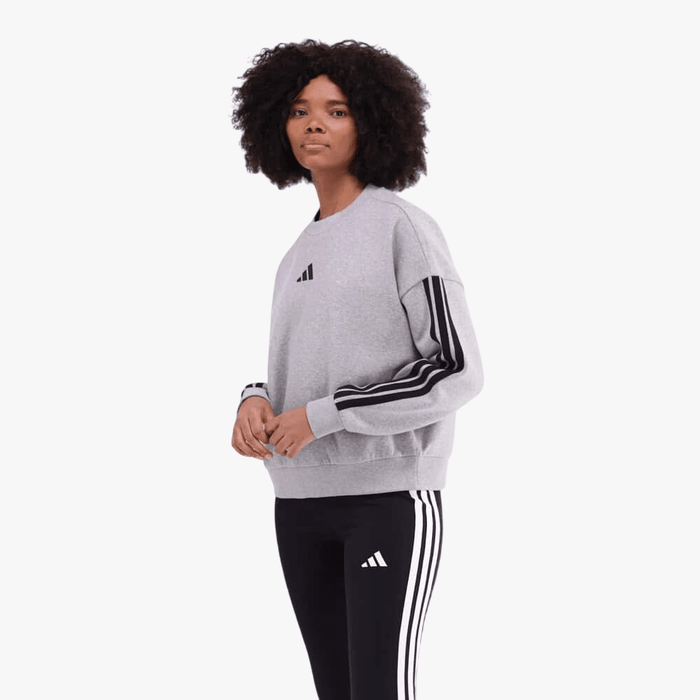 Adidas Womens 3S Fl Sweater Grey | Adidas