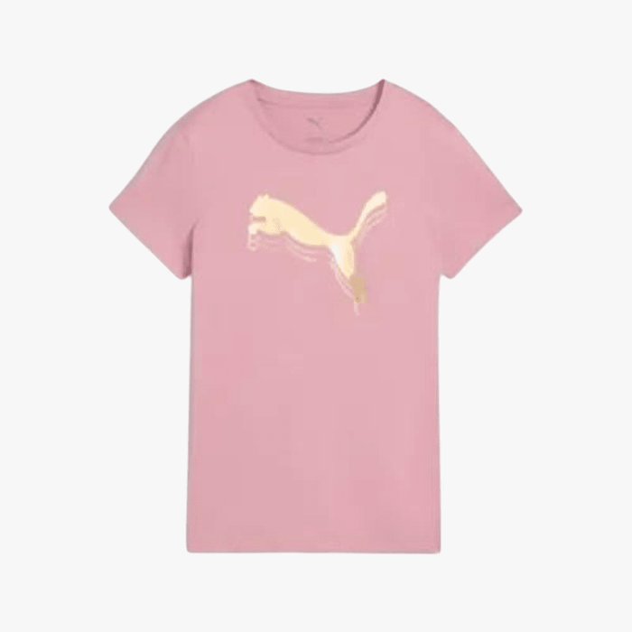 Puma Womens Ess Metallic Short Sleeve Tee Poised Pink | Puma