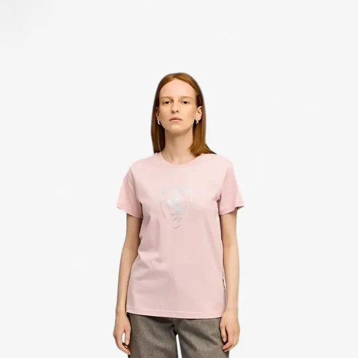 Puma Womens Ferrari Sportswear Tonal Shield Short Sleeve Tee Pale Mauve | Puma