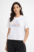 Adidas Womens Logo Short Sleeve Tee White | Adidas