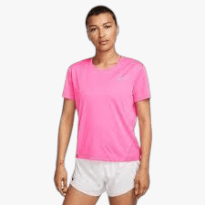 Nike Womens Miler Running Short Sleeve Tee Pink Nike