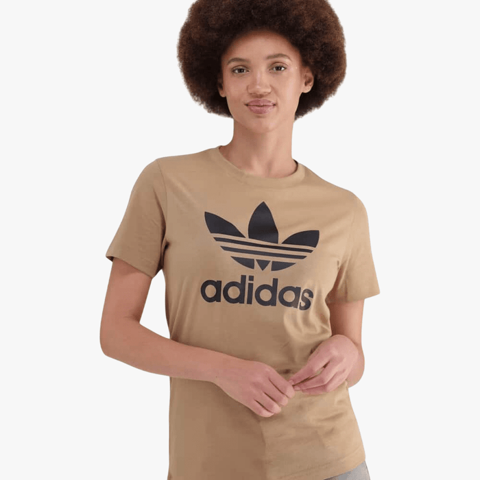 Adidas Womens Trefoil Short Sleeve Tee Cardboard | Adidas