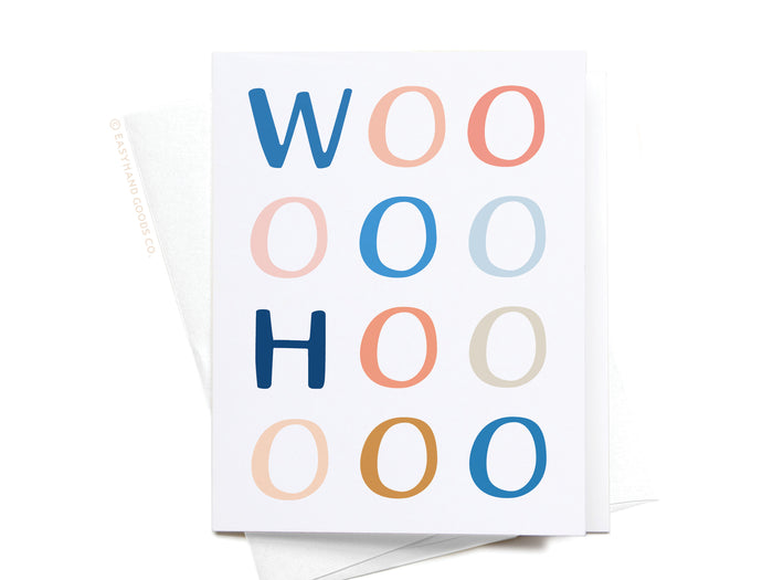 WooHoo Typography Greeting Card - Onderkast Studio