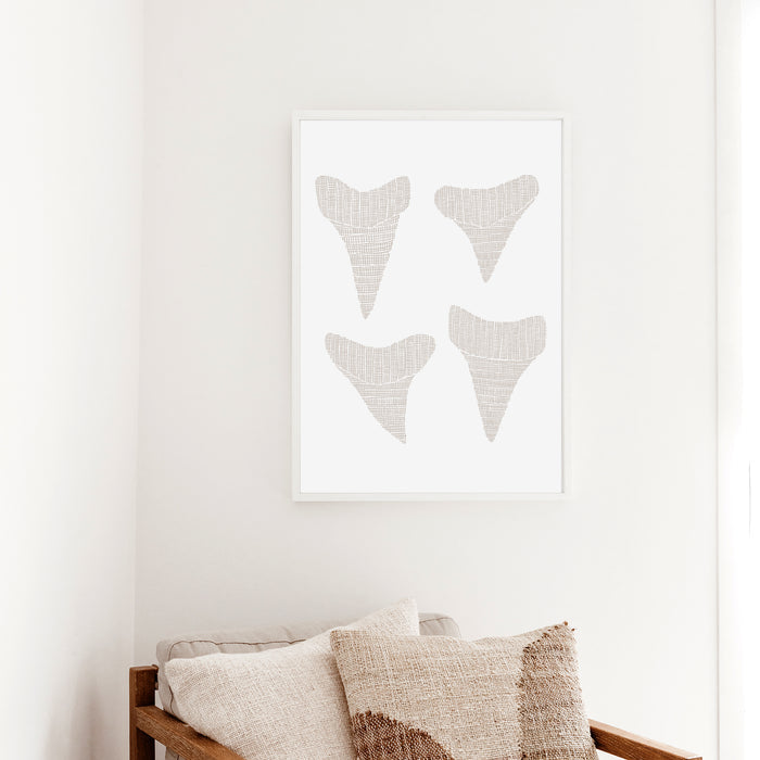 Woven Shark Teeth Illustration - Art Print or Canvas - Jetty Home