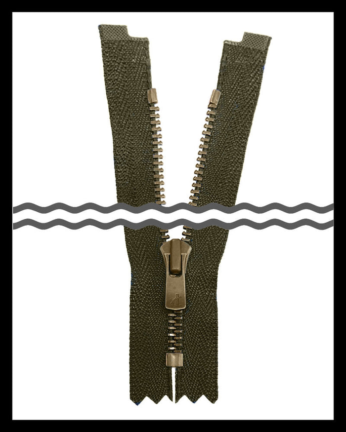 Information related to zippers, thread, and sewing.
