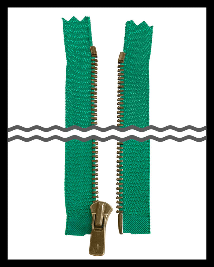 Information related to zippers, thread, and sewing.
