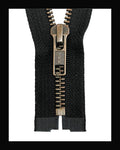 Information related to zippers, thread, and sewing.