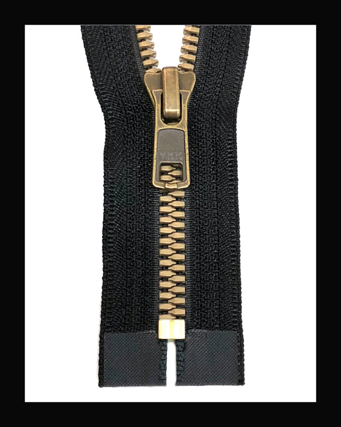 YKK #5 Closed Metaluxe® Brass Molded Zipper (4"~34")