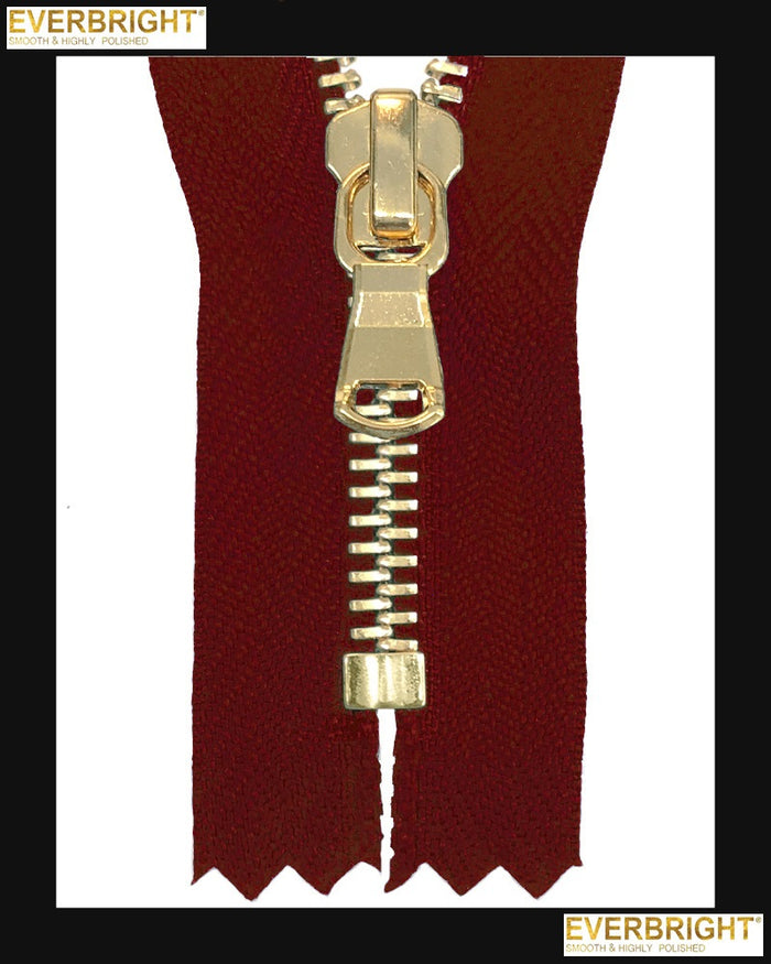 Information related to zippers, thread, and sewing.