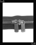 Information related to zippers, thread, and sewing.