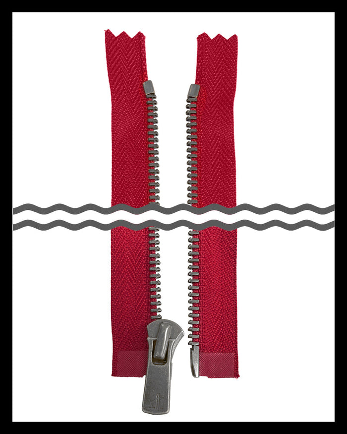 Information related to zippers, thread, and sewing.