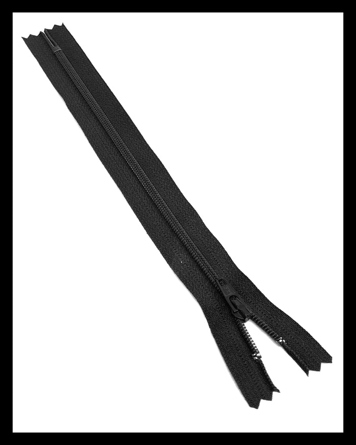 Information related to zippers, thread, and sewing.