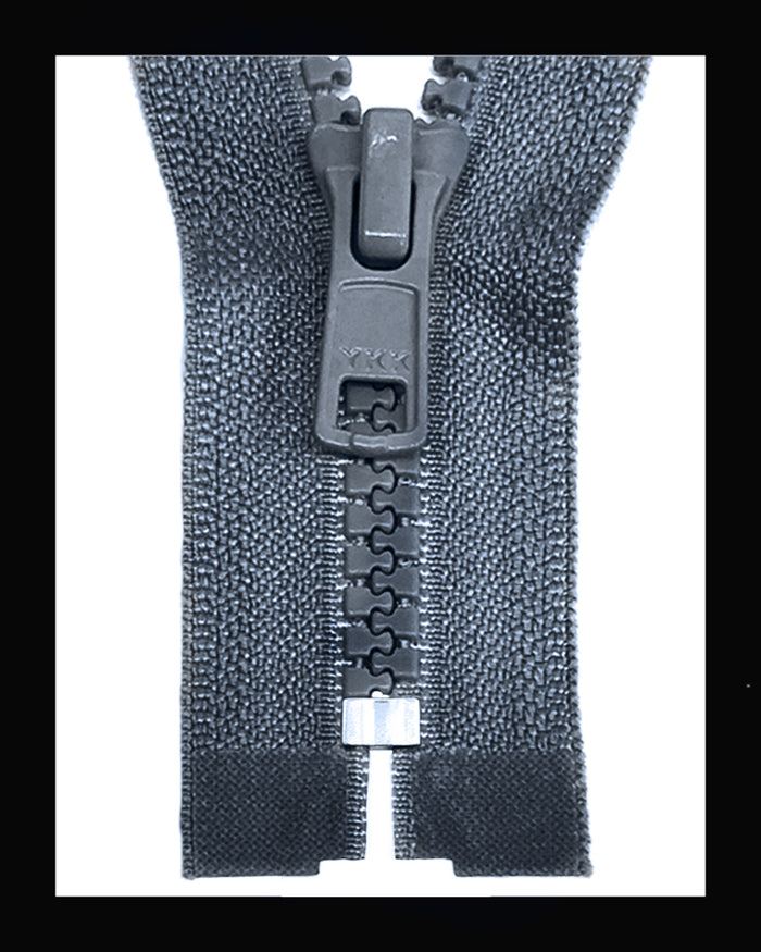 Information related to zippers, thread, and sewing.